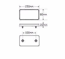 LED Autolamps 151BAR2 dimensions